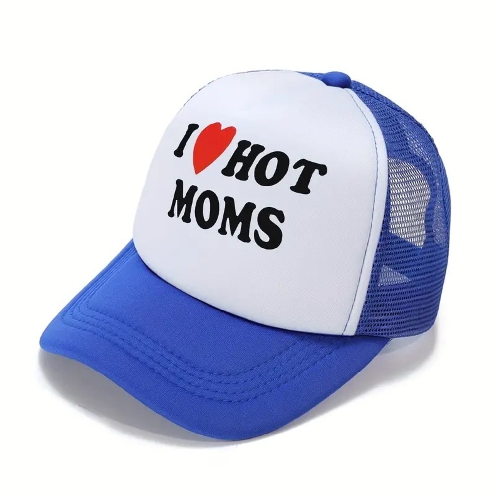 🆕 Brand New Unisex I ❤️ Moms Hat One Size Fits Most Blue SnapBack Fast Shipping